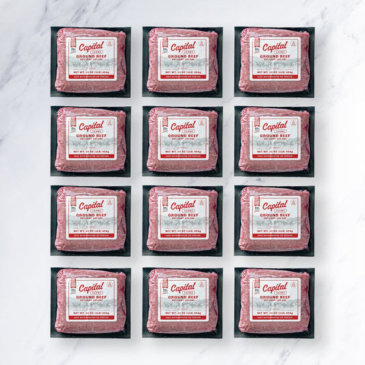 The "12 - Pack" Ground Beef 85/15 - Capital Farms Meats & Provisions
