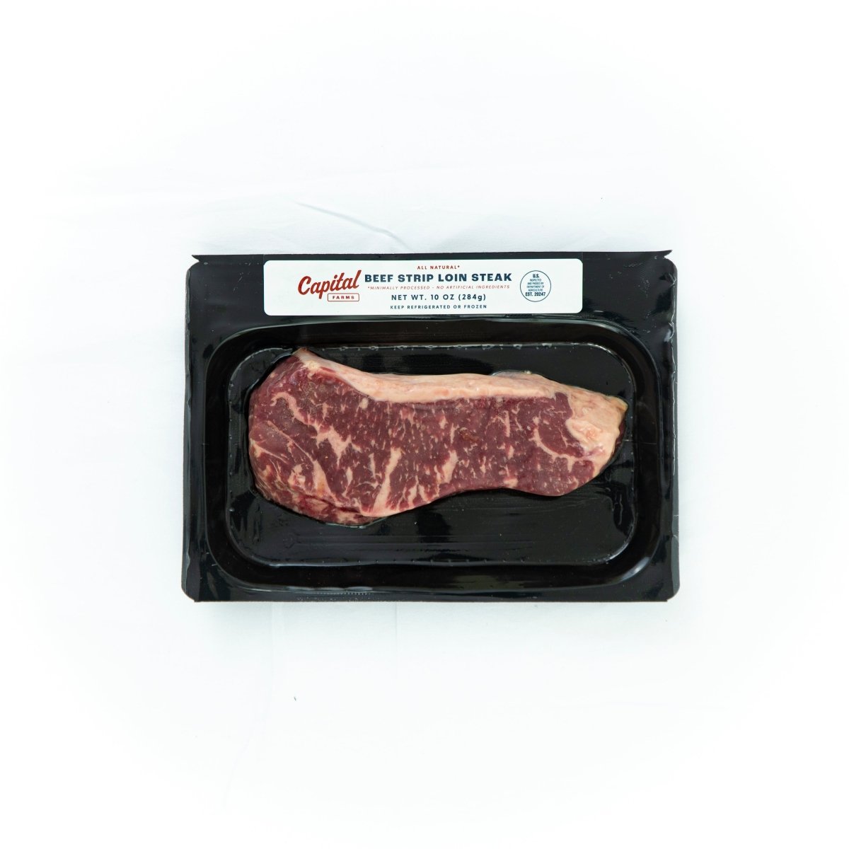 Beef Strip Loin Steak - 10oz - Capital Farms Meats & Provisions