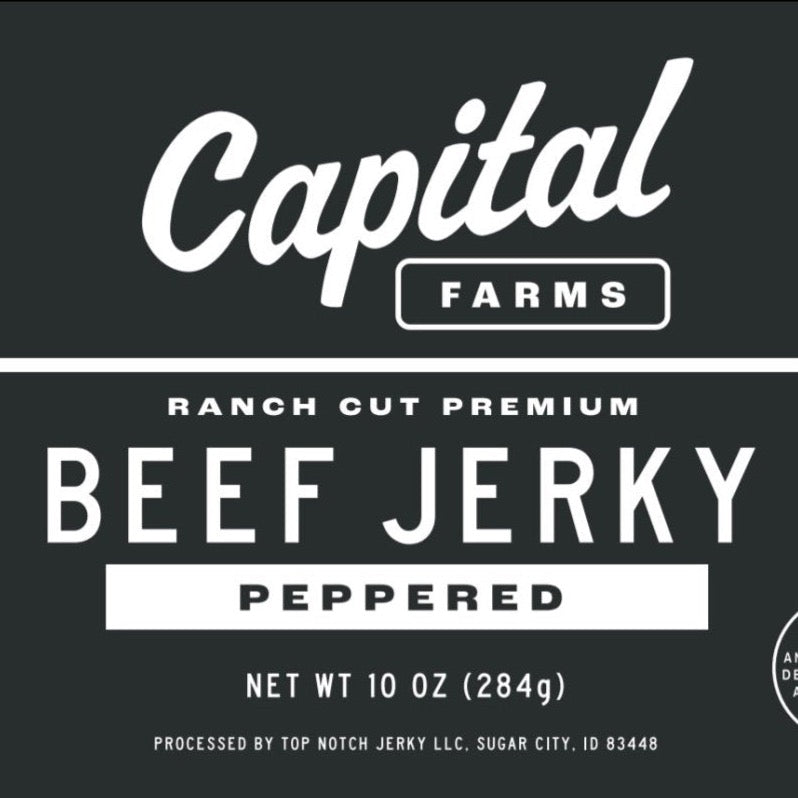 Peppered Beef Jerky - Capital Farms Meats & Provisions