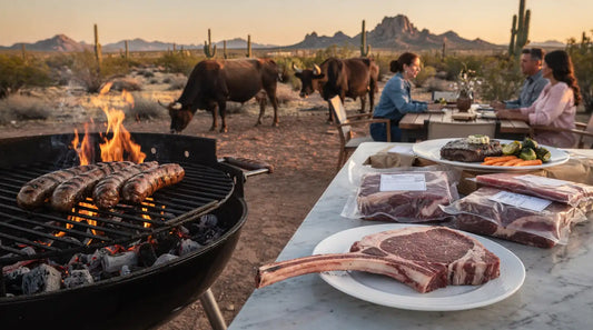 Capital Farms' beef is grass-fed and 200-day grain-finished, which affects fat content and how