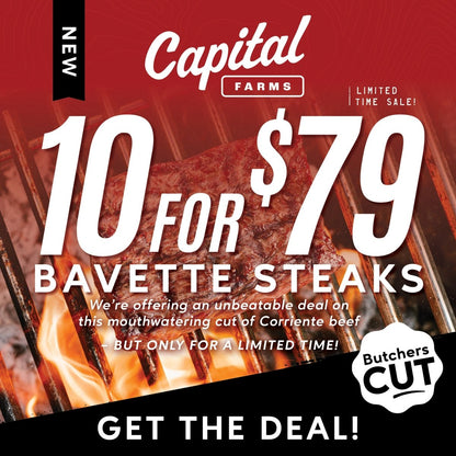 10 Bavette Steaks for $79 | LIMITED SALE - Capital Farms Meats & Provisions