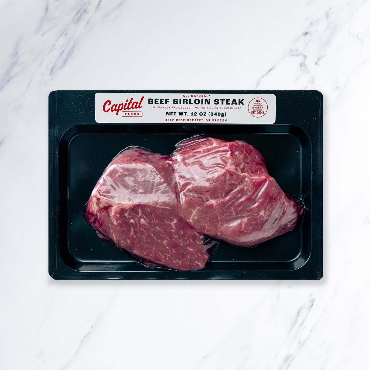 (12) 6oz SIRLOIN STEAKs FOR $79 - Capital Farms Meats & Provisions