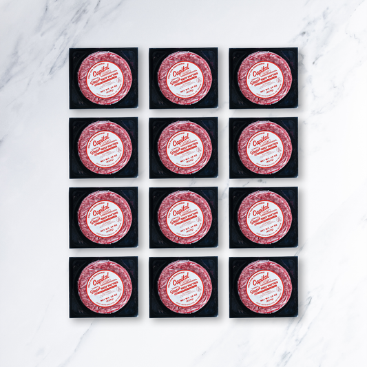 4oz Capital "Smash" Patty 80/20 - 12-Pack Case