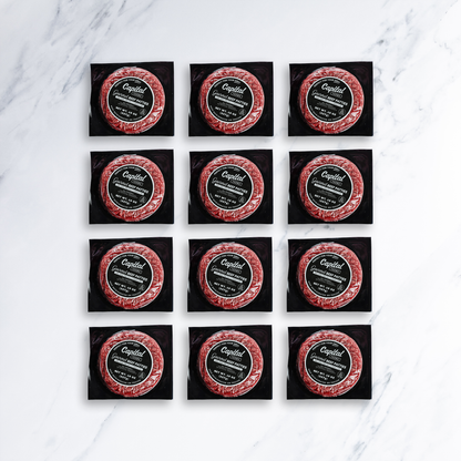 8oz Capital "Gourmet" Patty 80/20 - 12-Pack Case