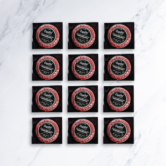 8oz Capital "Gourmet" Patty 80/20 - 12-Pack Case
