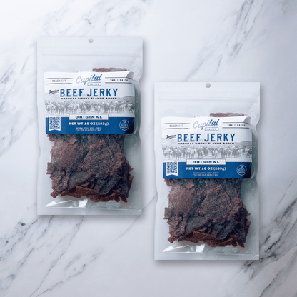 (2) 10oz Original Beef Jerky - Capital Farms Meats & Provisions