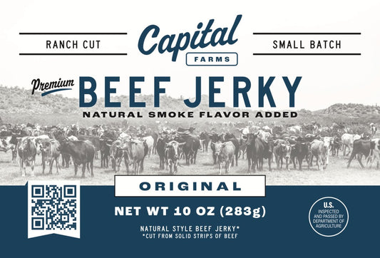 (2) 10oz Original Beef Jerky - Capital Farms Meats & Provisions