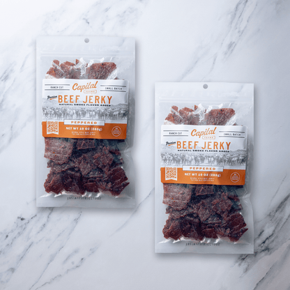 (2) 10oz Peppered Beef Jerky - Capital Farms Meats & Provisions