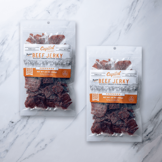 (2) 10oz Peppered Beef Jerky - Capital Farms Meats & Provisions