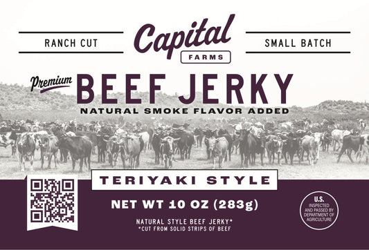 (2) 10oz Teriyaki Beef Jerky - Capital Farms Meats & Provisions