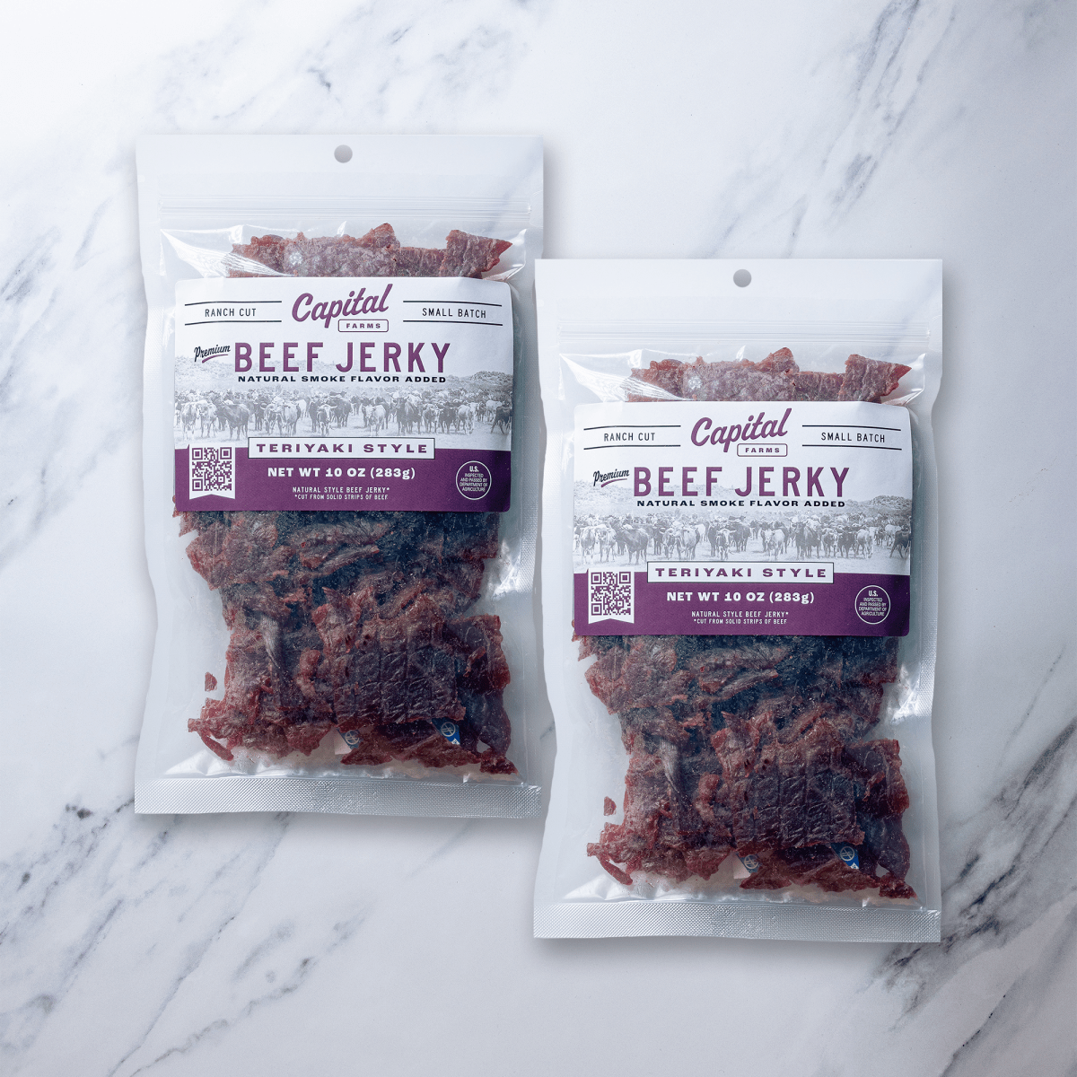 (2) 10oz Teriyaki Beef Jerky - Capital Farms Meats & Provisions