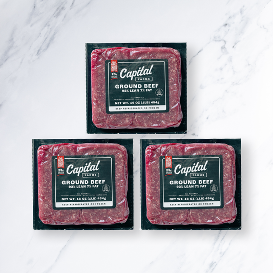 (3) 1lb Ground Beef 93/7