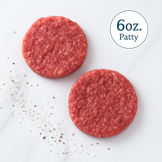 6oz Patty 80/20 - 10.5 lb Case (NO STICKER/Restaurant) | WHOLESALE