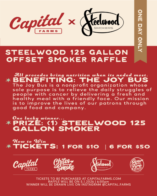 RAFFLE: Steelwood 125 Gallon Offset Smoker