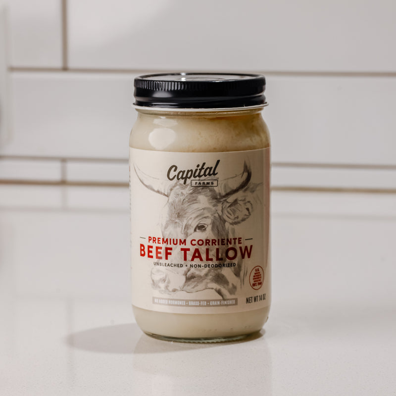 Premium Corriente Beef Tallow – 14 oz Jar