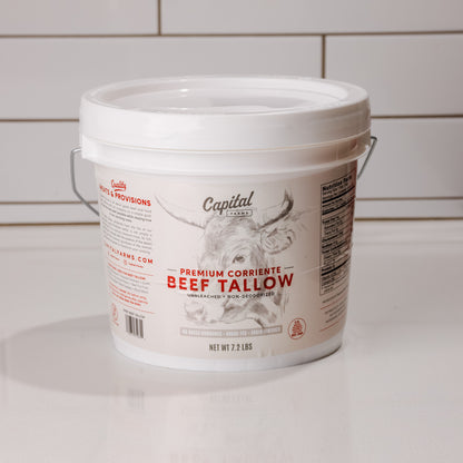 Premium Corriente Beef Tallow – 1 Gallon Bucket (7.2 lbs)