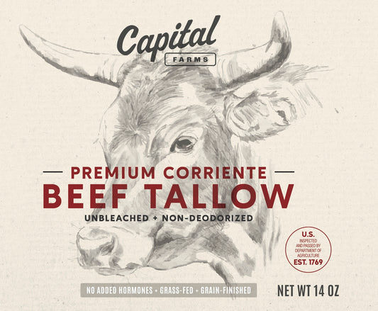 Premium Corriente Beef Tallow – 14 oz Jar