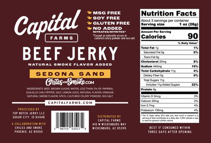 COMING SOON | Sedona Sand Beef Jerky - 3.25oz - Capital Farms Meats & Provisions