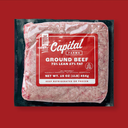 Ground Beef 73% Lean 27% Fat - 1lb - Capital Farms Meats & Provisions