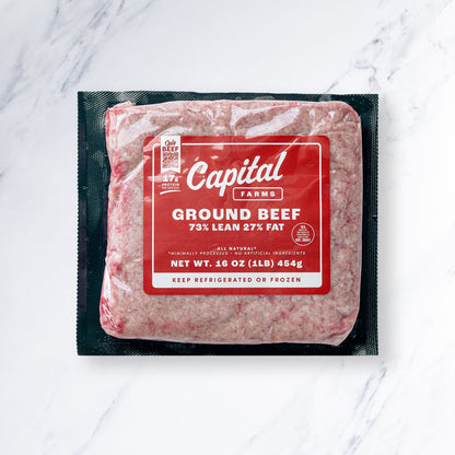 Ground Beef 73% Lean 27% Fat - 1lb - Capital Farms Meats & Provisions