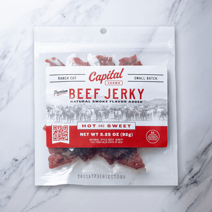 Hot and Sweet Beef Jerky - 3.25oz - Capital Farms Meats & Provisions