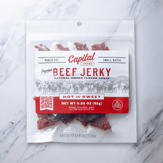 Hot and Sweet Beef Jerky - 3.25oz - Capital Farms Meats & Provisions