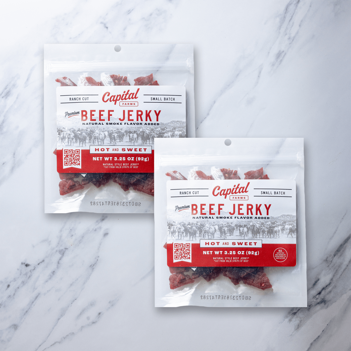 Hot and Sweet Beef Jerky - 3.25oz - Capital Farms Meats & Provisions