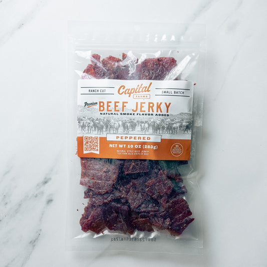 Peppered Beef Jerky - 10oz - Capital Farms Meats & Provisions