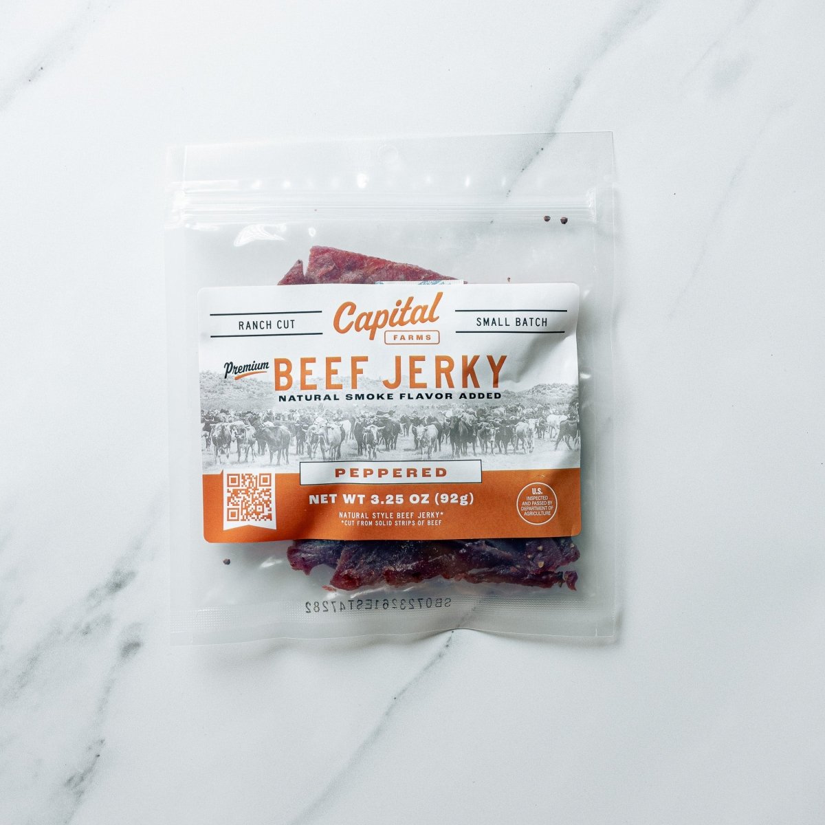 Peppered Beef Jerky - 3.25oz - Capital Farms Meats & Provisions