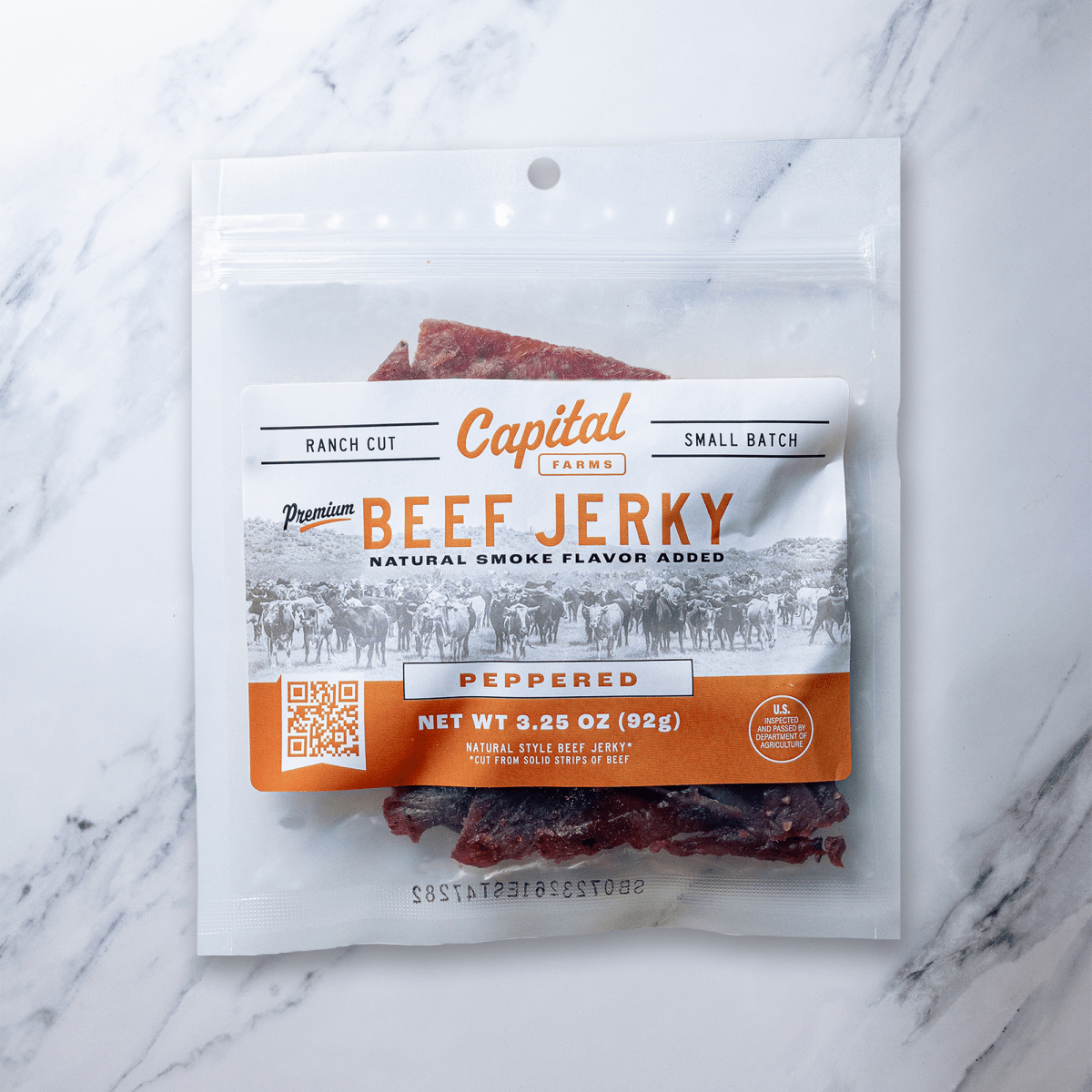 Peppered Beef Jerky - 3.25oz - Capital Farms Meats & Provisions