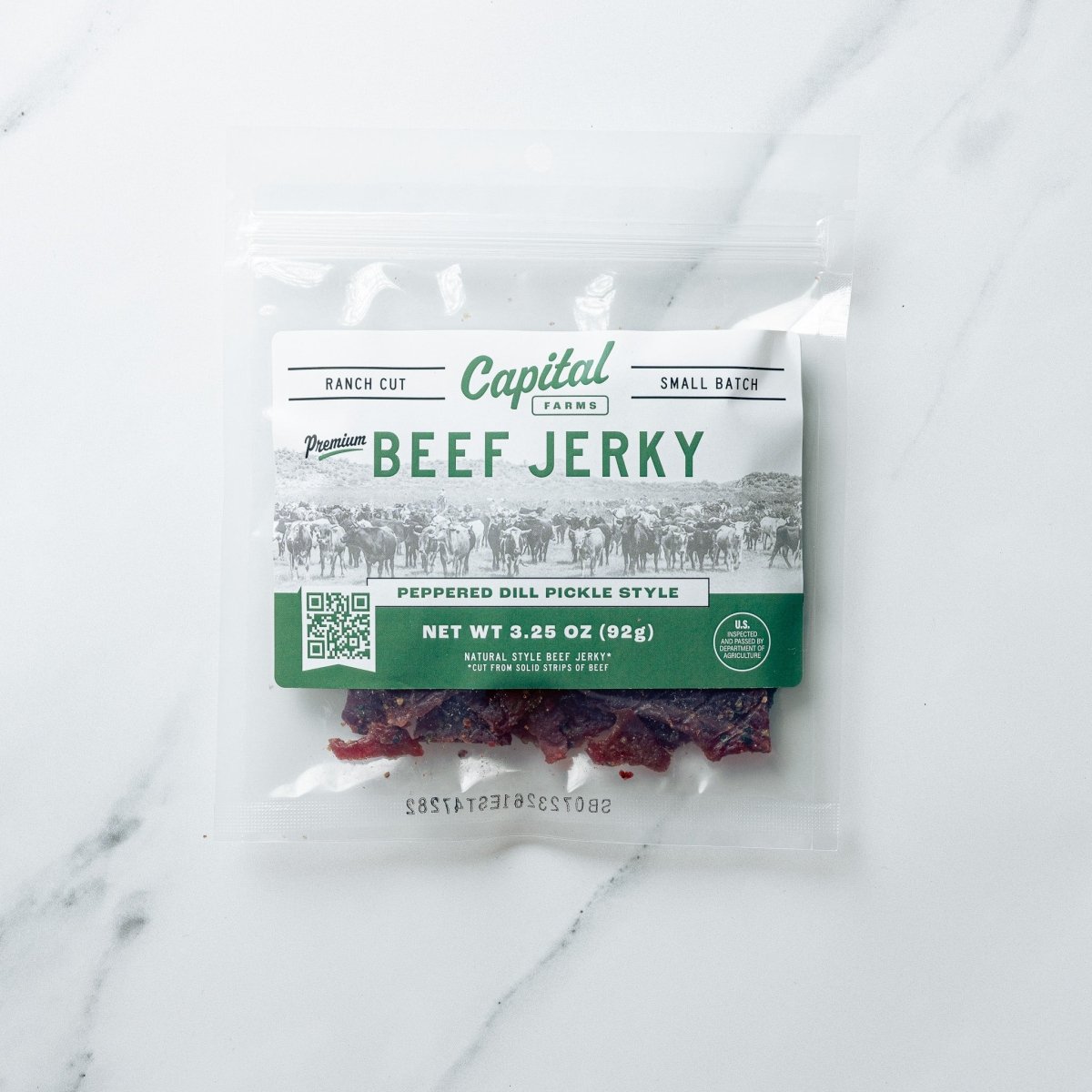 Peppered Dill Pickle Beef Jerky - 3.25oz - Capital Farms Meats & Provisions