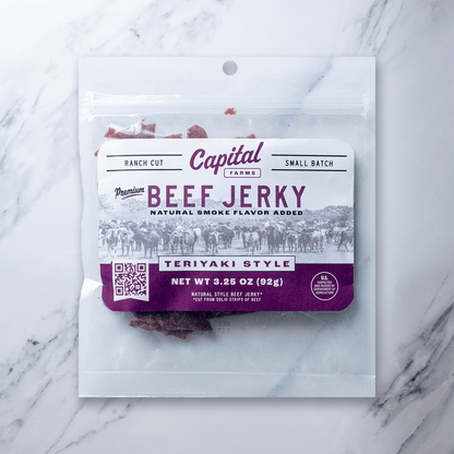 Teriyaki Beef Jerky - 3.25oz - Capital Farms Meats & Provisions