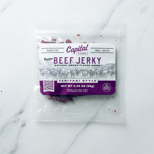 Teriyaki Beef Jerky - 3.25oz - Capital Farms Meats & Provisions