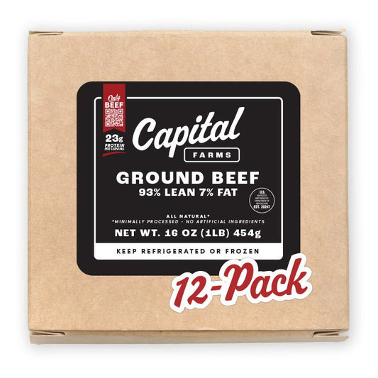 The "12 - Pack" Ground Beef 93/7 - Capital Farms Meats & Provisions