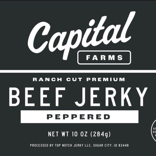 Peppered Beef Jerky - 10oz - Capital Farms Meats & Provisions