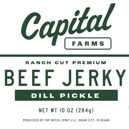 Peppered Dill Pickle Beef Jerky - 10oz - Capital Farms Meats & Provisions