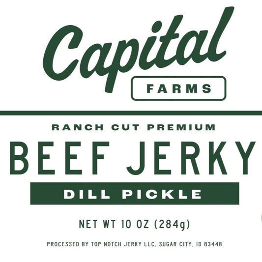 Peppered Dill Pickle Beef Jerky - Capital Farms Meats & Provisions