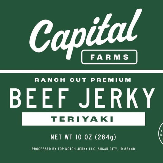 Teriyaki Beef Jerky - 10oz - Capital Farms Meats & Provisions